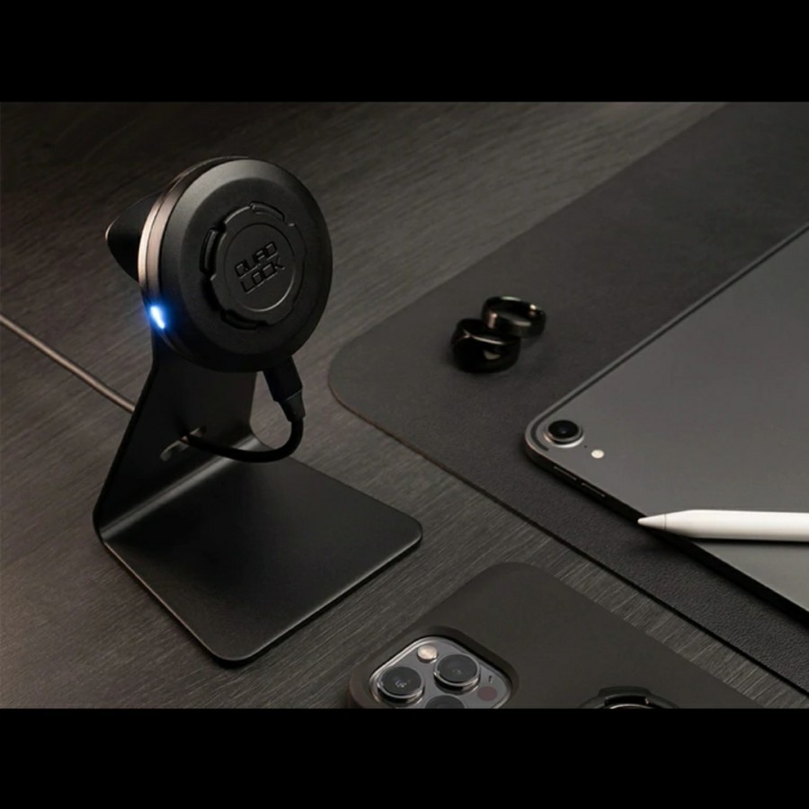 Quad Lock Stand Qi Wireless Charging Head Desk Mount Smartphone Secure - With Stand