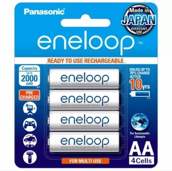 Baterai Panasonic Eneloop AA isi 4 1900mAh up to 2000mAh A2 BP4 Japan