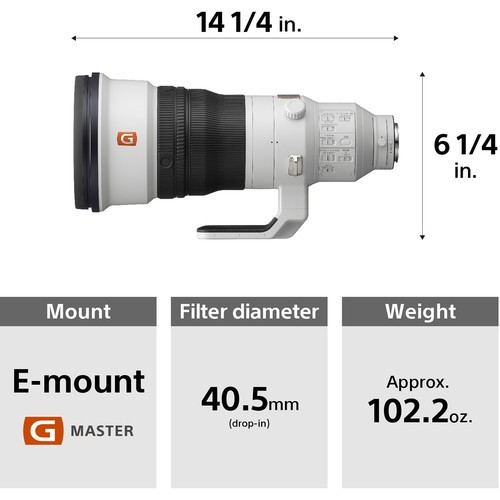 Lens FE 400mm f/2.8 GM OSS Lens / Lensa FE 400mm F2.8 GM GARANSI RESMI