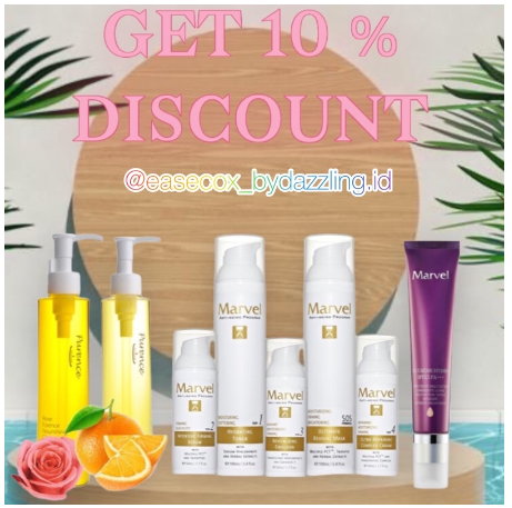 PAKET PROMO DISKON EASECOX MARVEL SKINCARE SERI ANTIAGING /GLOWING/FIRMING/ANTI JERAWAT NATURAL PERAWATAN WAJAH