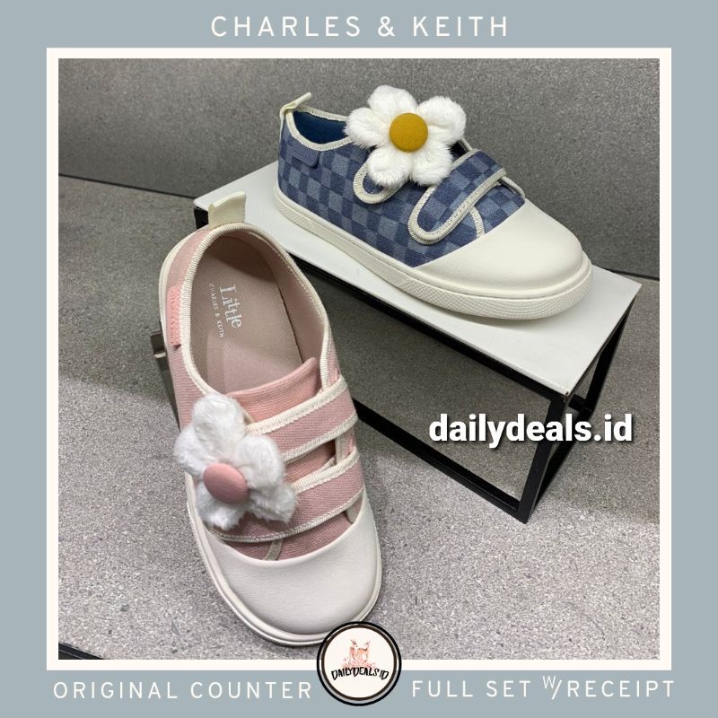 CK9-71850030 Flower Denim - Jastip CK ORIGINAL COUNTER LITTLE KIDS ANAK GIRLS SNEAKERS EMBELLISHED STORE CNK C&K CHARLES