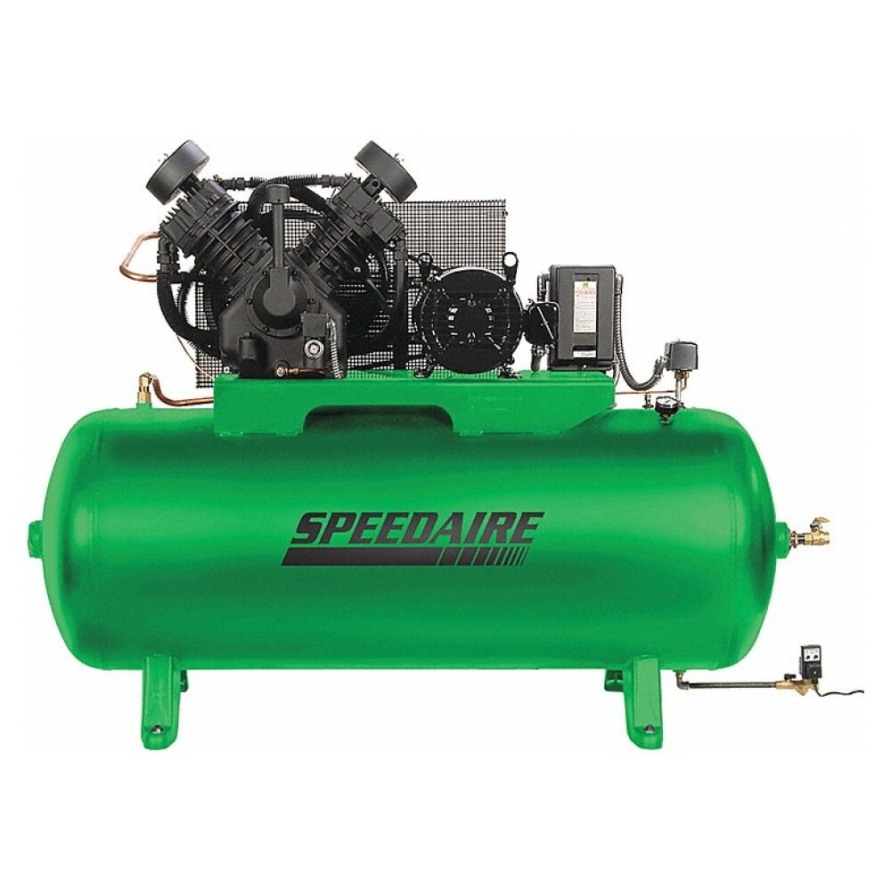 SPEEDAIRE Stationary Electric Air Compressor 35WC55 10HP, 2 Stage, Horizontal 120gal