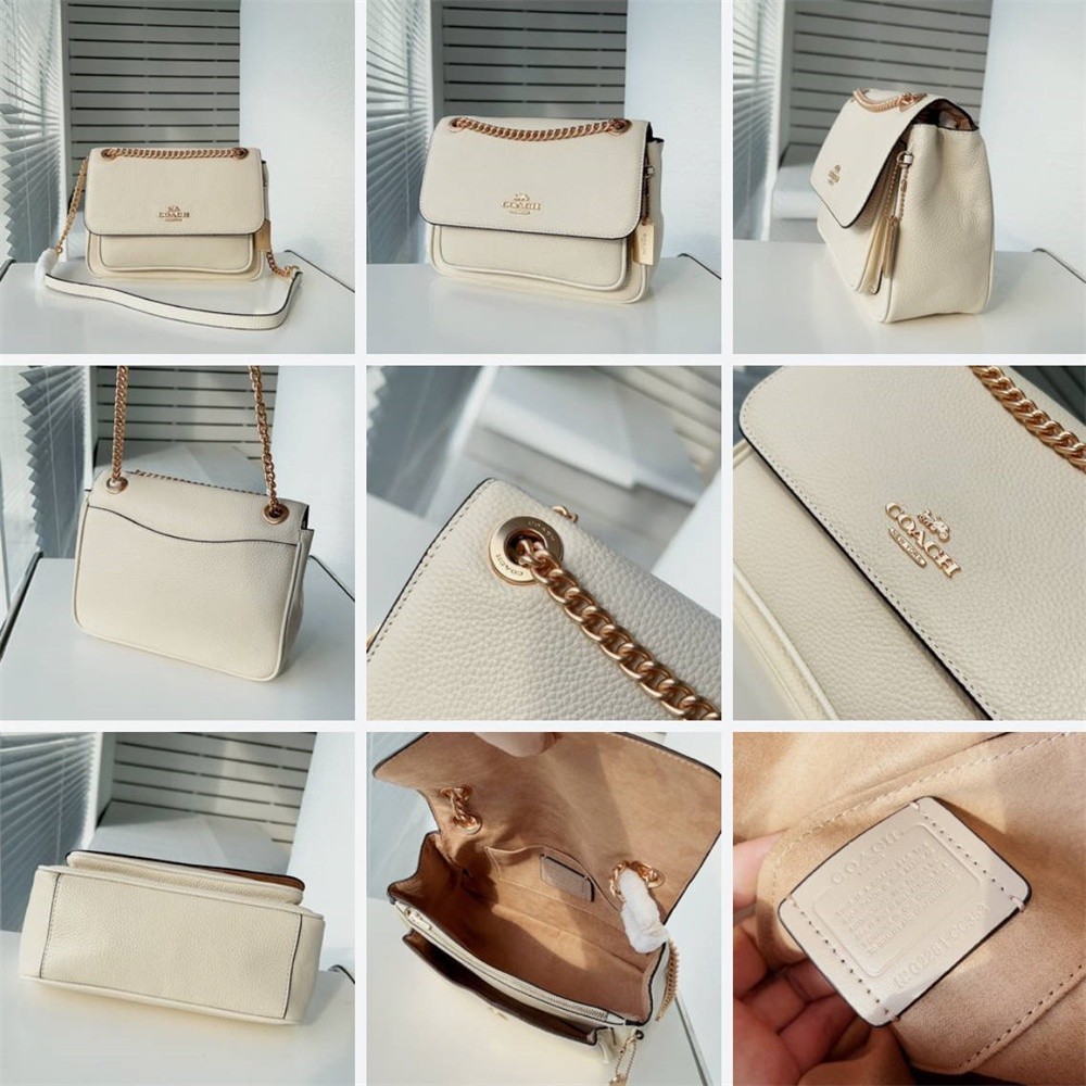 COC CC152 Cc353 cc878 cc351 women's solid color leather sling bag messenger bag chain bag 353 878