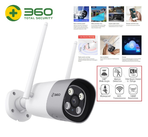 QIHOO D801 360 Smart IP Camera CCTV WIFI Outdoor Waterproof 1080p