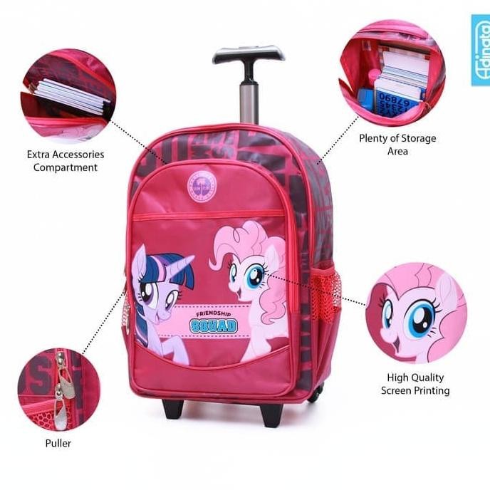 Tas Sekolah My Little Pony NEW Trolley 16 inch Adinata Perempuan