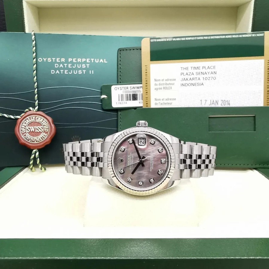 Rolex Datejust Black MOP Diamond Dial 31 mm