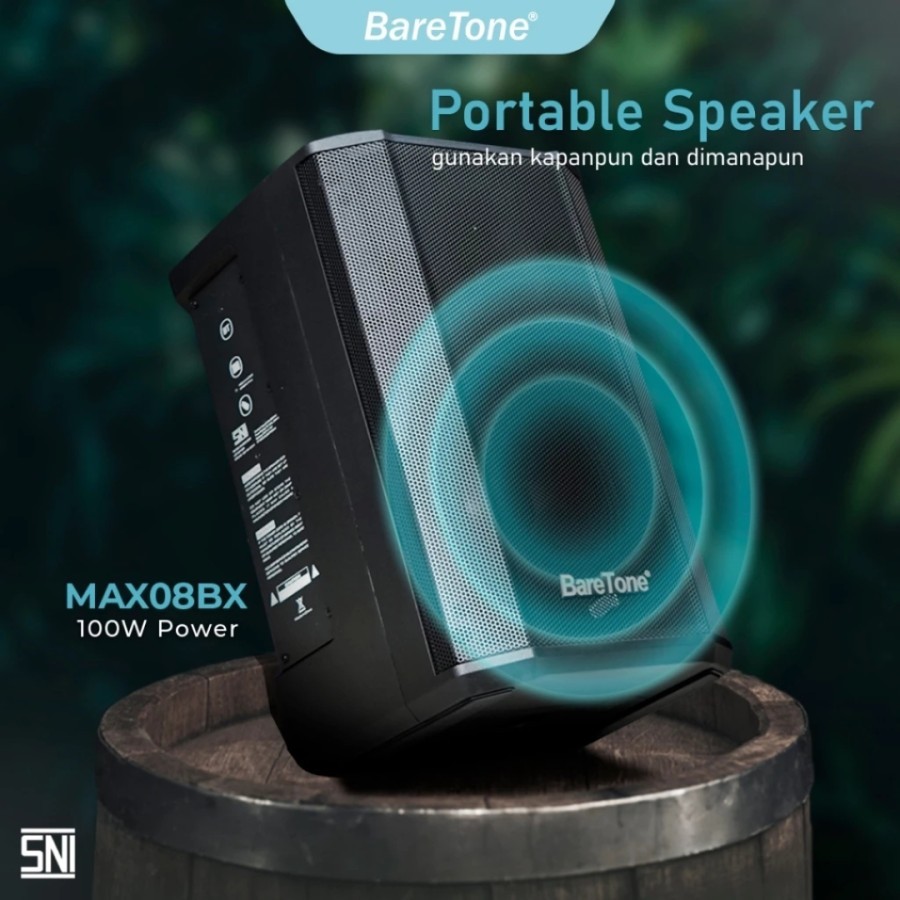SPEAKER BARETONE MAX 08BX MAX08BX NEW PORTABLE WIRELESS ORIGINAL