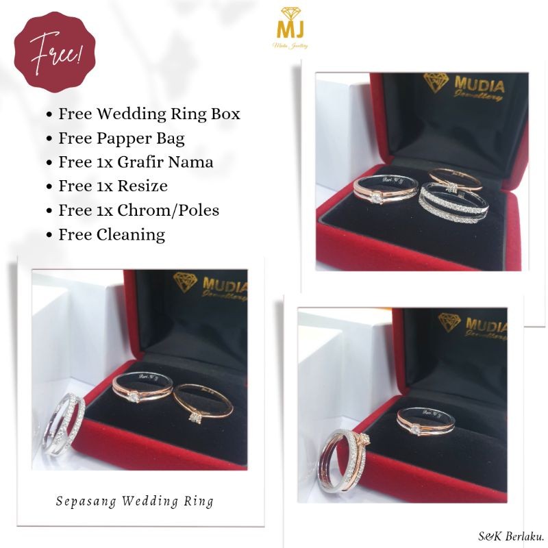 CINCIN NIKAH/WEDDING RING/DOUBLE RING/CINCIN TUNANGAN