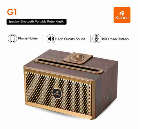 KISONLI - Speaker Bluetooth Portable Retro Klasik - G1