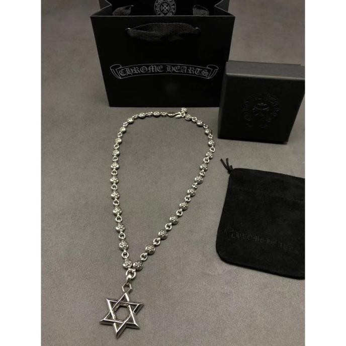Kalung Chrome Hearts Hexagon Star Chain Jewelry Necklace / Kalung Pria Silmiii.Mart