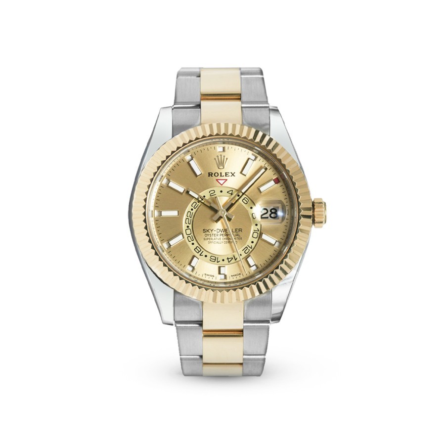 LNIB Aug 2019 Rolex Sky-Dweller 326933 Champagne Oyster