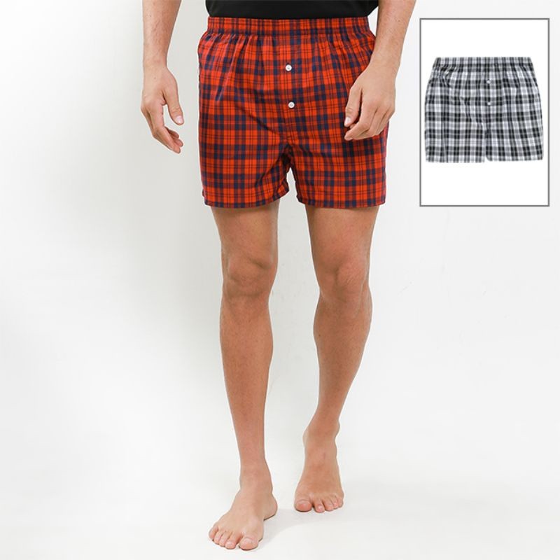 Hush Puppies Pakaian Dalam Pria Woven Boxer Red UGM22025RD