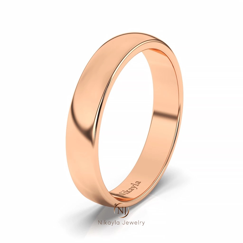 Nikayla Jewelry - Cincin Tunangan Perak Silver Single Polos