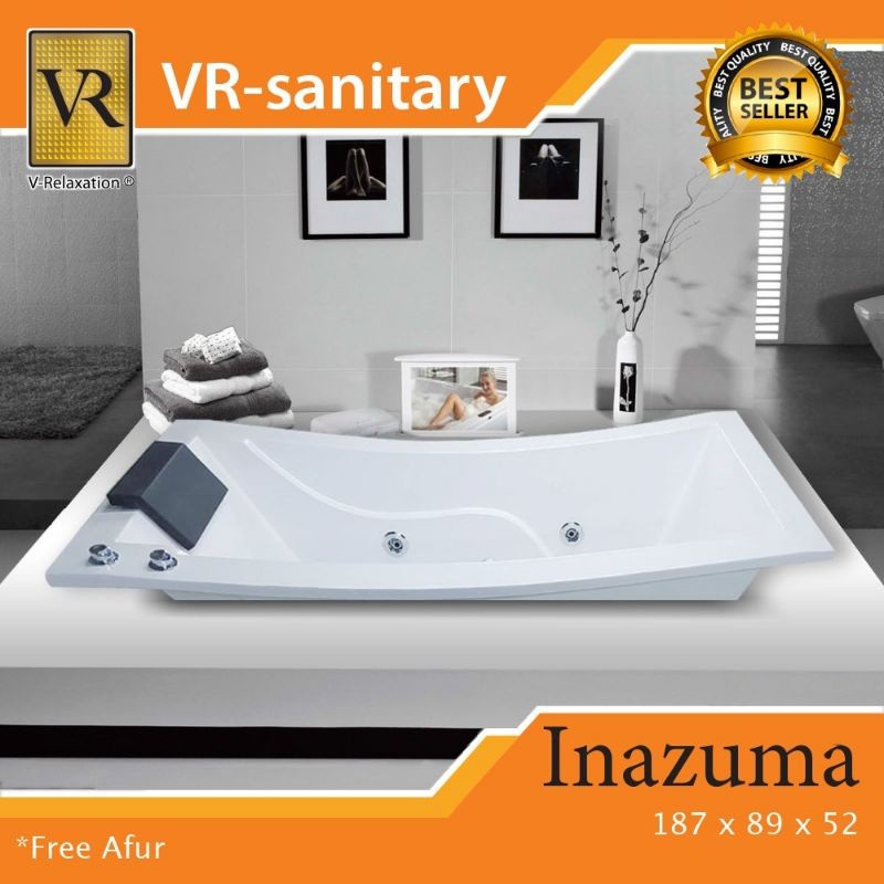 VR Bathtub Long Inazuma + Whirlpool Jacuzzi